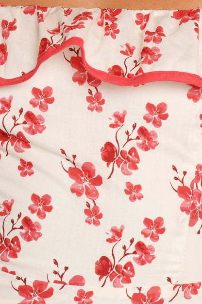 Lucille Maxi Dress Red Floral