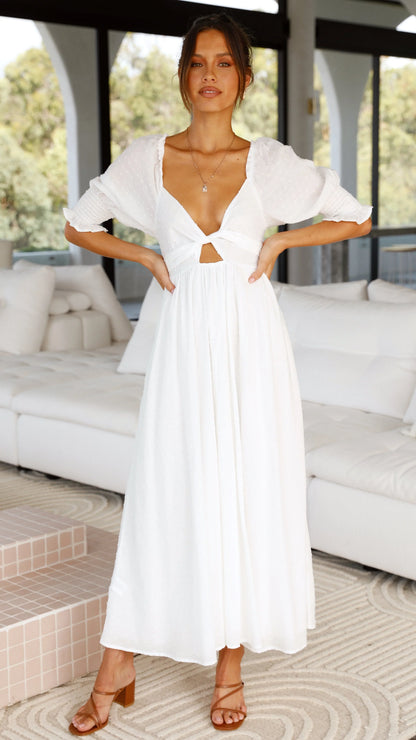 Cierra Midi Dress White