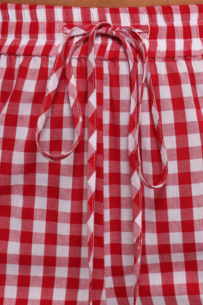 Marina Pant Red Gingham