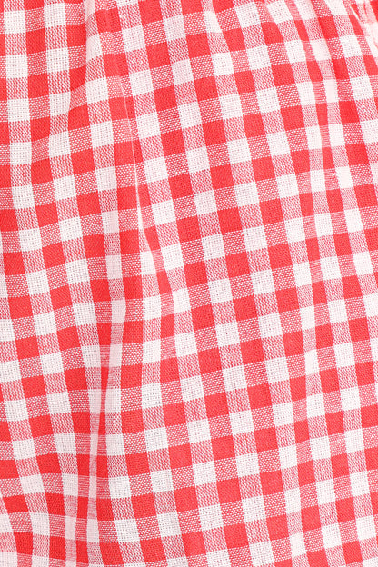Daphne Short Set Yellow Red Gingham