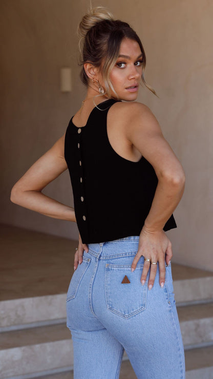 Persephone Crop Top Black