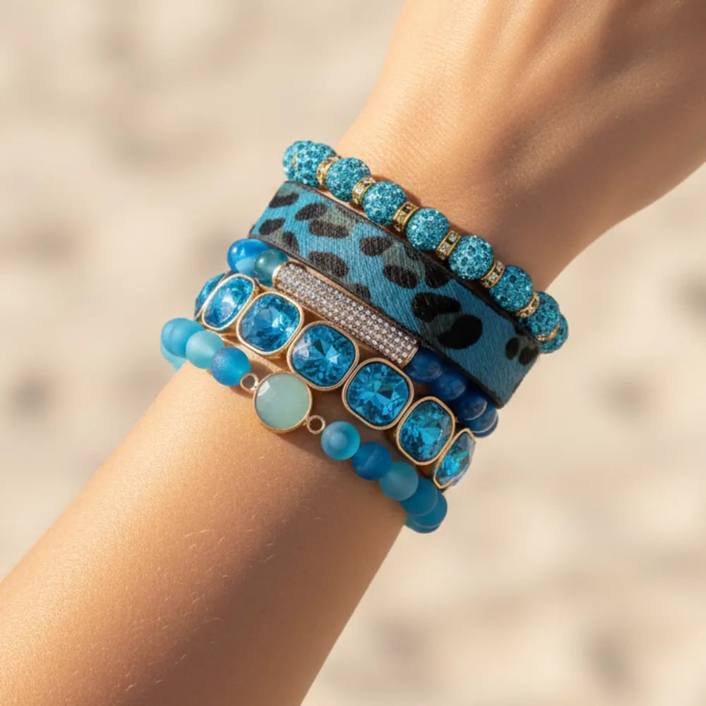 Leopard Print Multilayer Bracelet Set