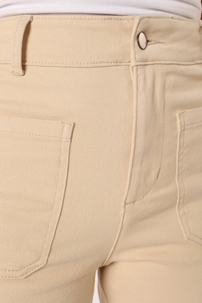 Nico Wide Leg Jean Beige