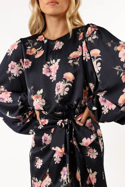 Emillia Dress Dark Floral