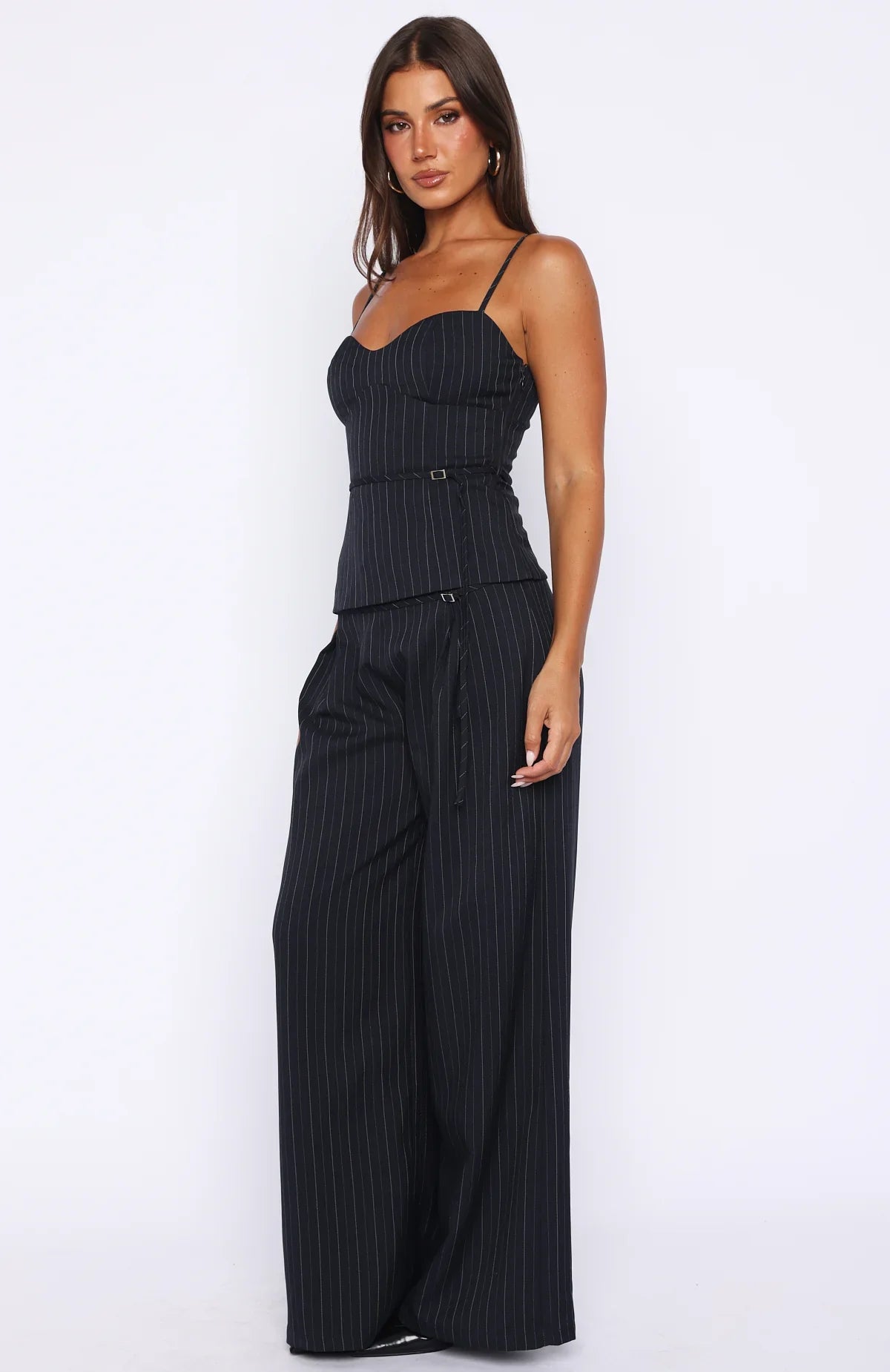 High Line Pants Navy Pinstripe