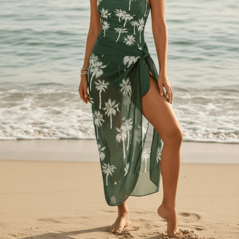 Boho Floral Swimsuit Cover Up Skirt