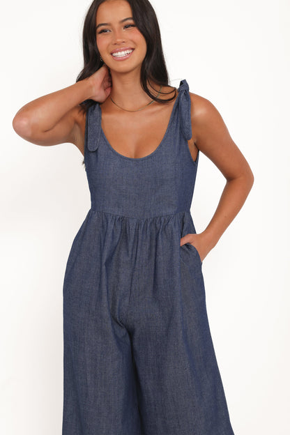 Ayla Chambray Jumpsuit Denim