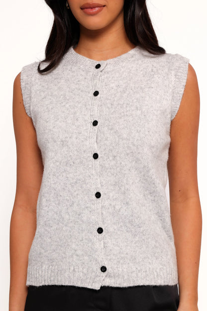 Grace Knit Vest Grey