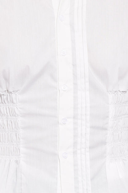 Ione Peplum Shirt White