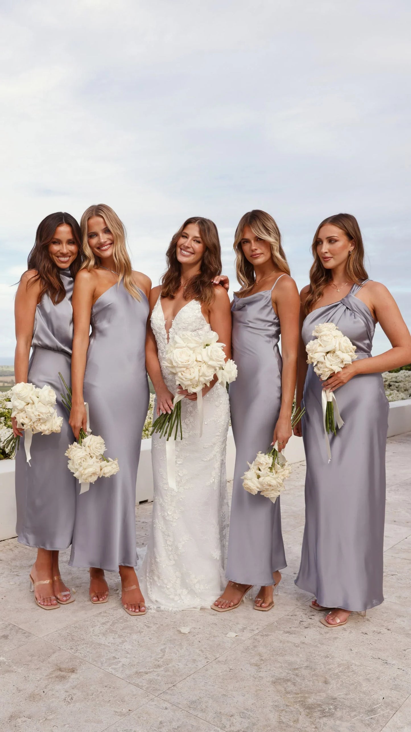 Greta Maxi Dress Steel Blue