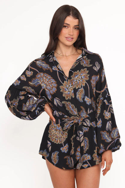 Pali Romper Black Floral