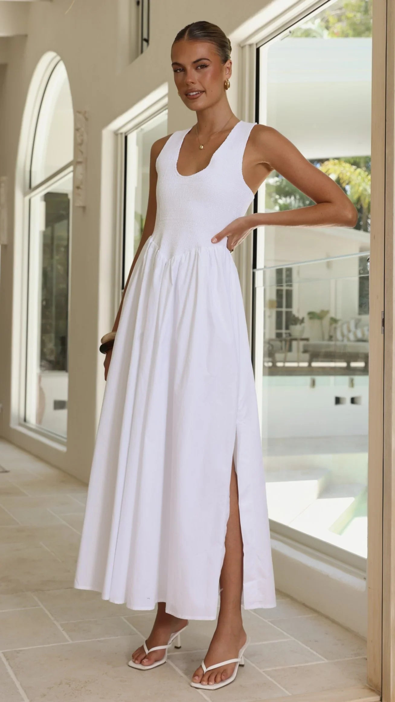 Amira Maxi Dress White