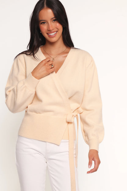 Abbey Ballet Wrap Cardigan Cream
