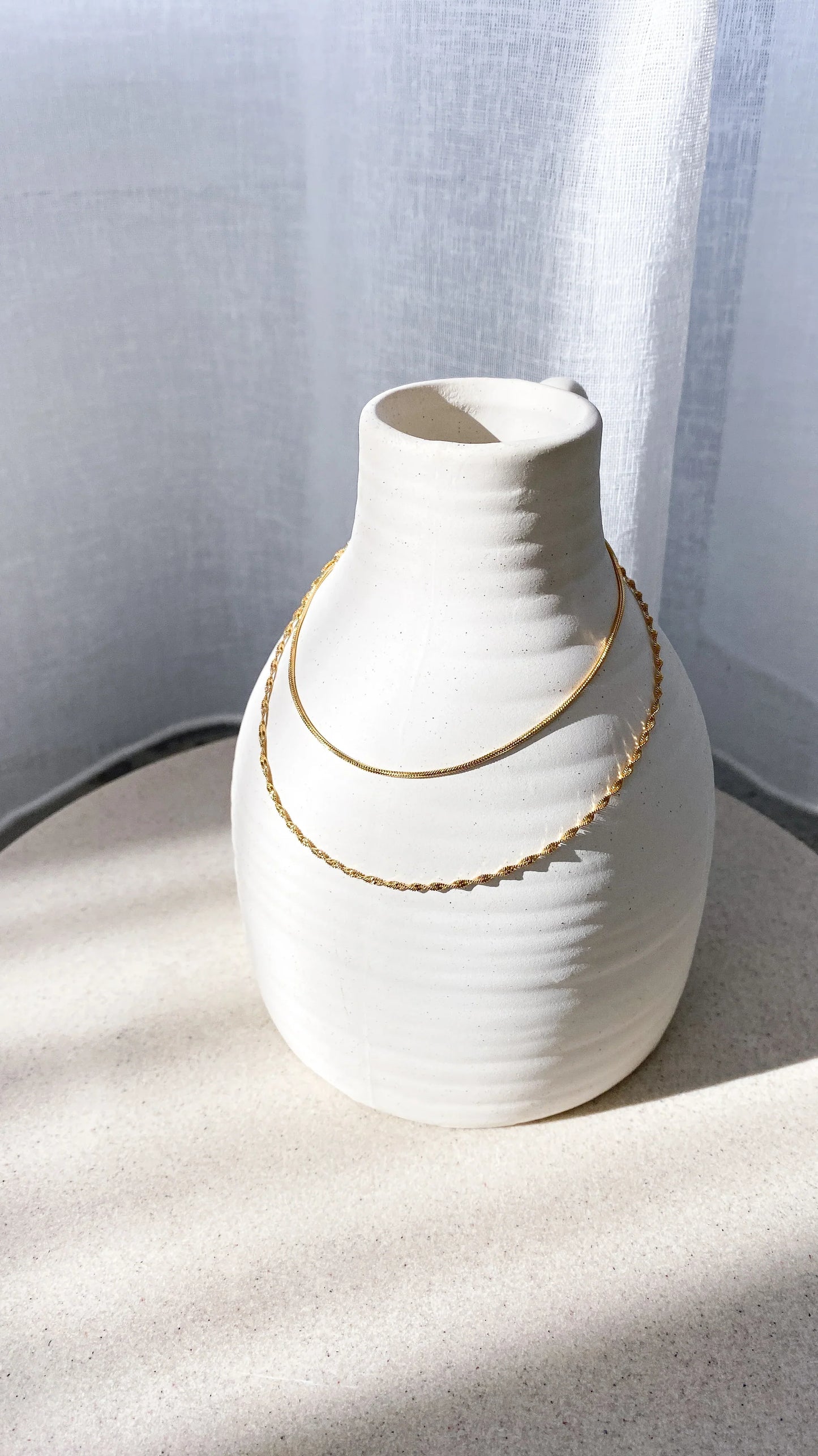 Sarah Twist Necklace Set Gold