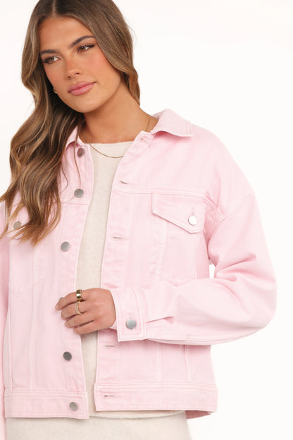 Larosa Denim Jacket Dusty Pink