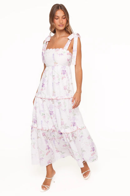 Aurelia Maxi Dress Purple Floral