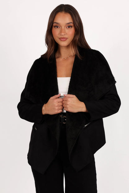 Lopez Faux Sherling Jacket Black