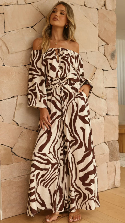 Avery Wide Leg Pants Luna Mocha