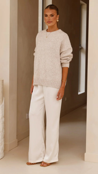 Mila Knit Jumper Oatmeal