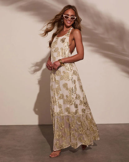 Renah Halter Floral Maxi Dress