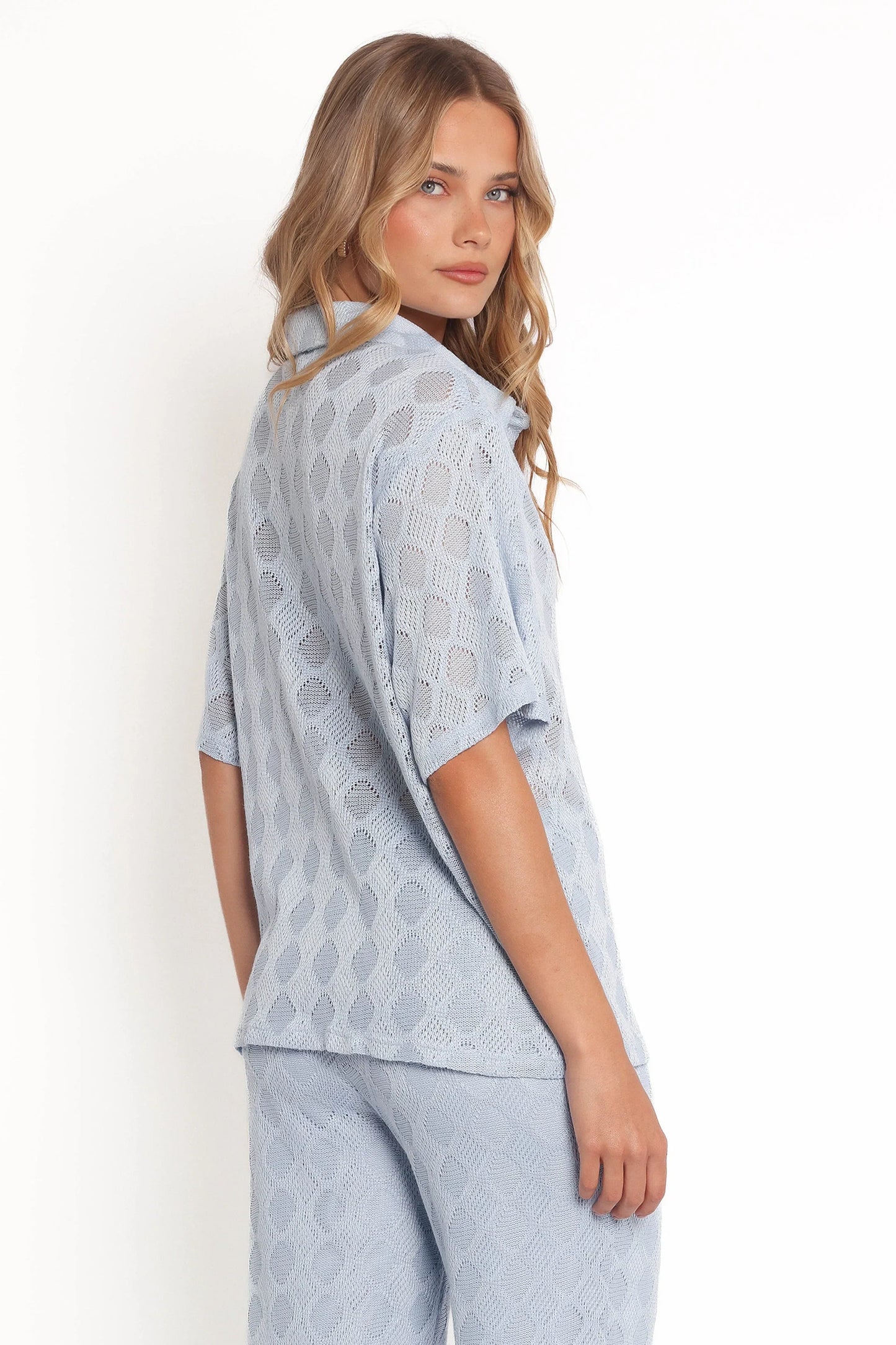 Cora Knit Shirt Blue