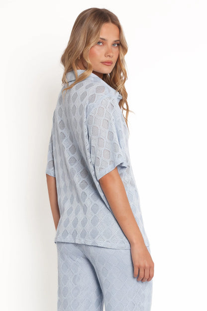 Cora Knit Shirt Blue