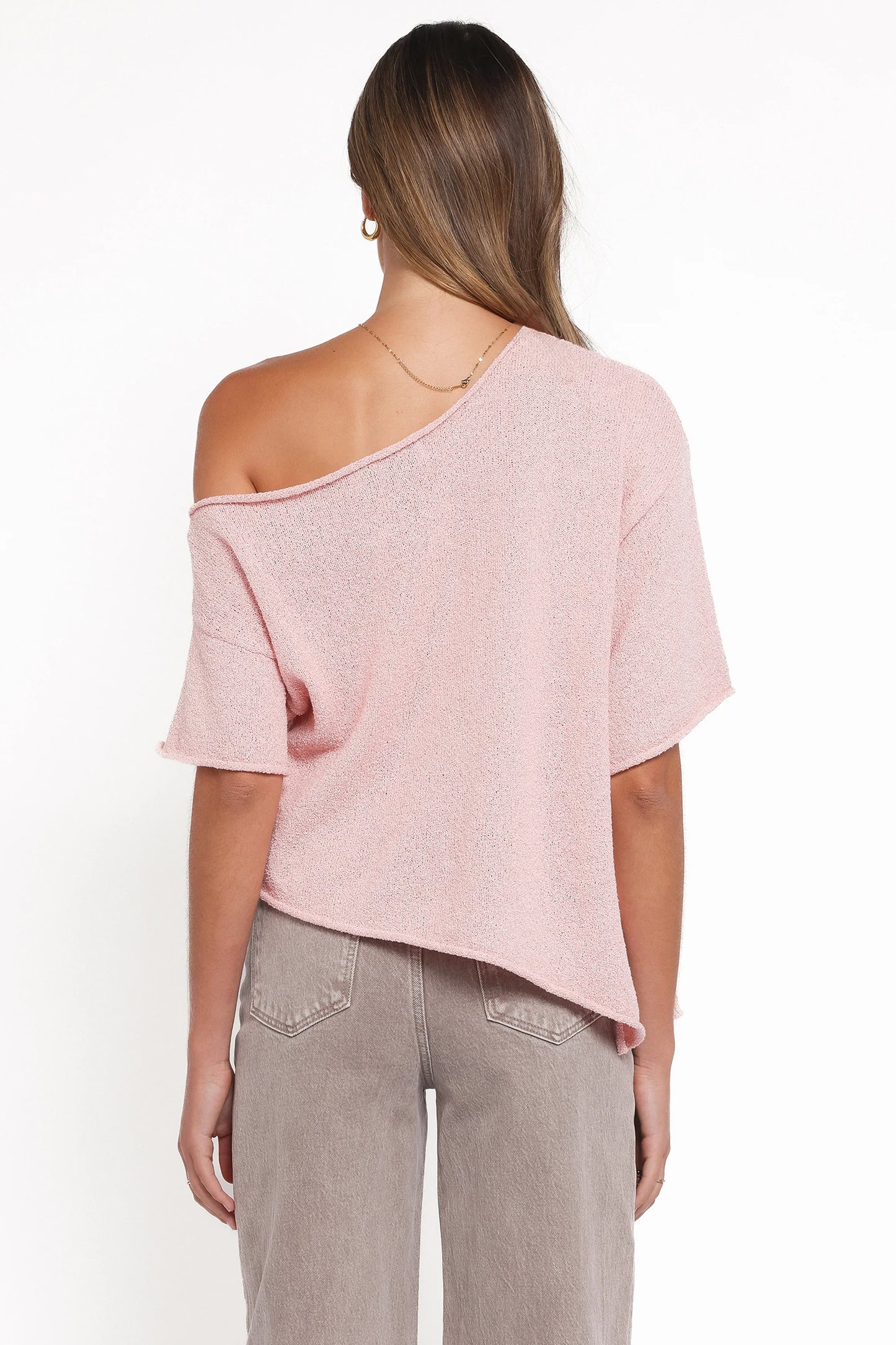 Ardena Boucle Knit Top Pink