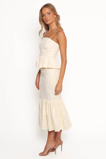 Xami Skirt Set Pale Yellow