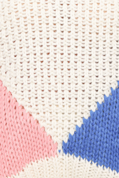 Koda Pattern Knit Sweater White Multi