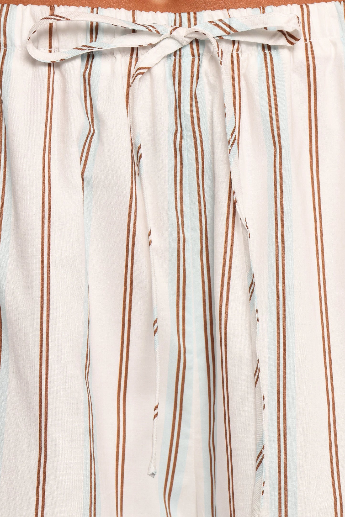 Ember Cotton Pants Blue Brown Stripe