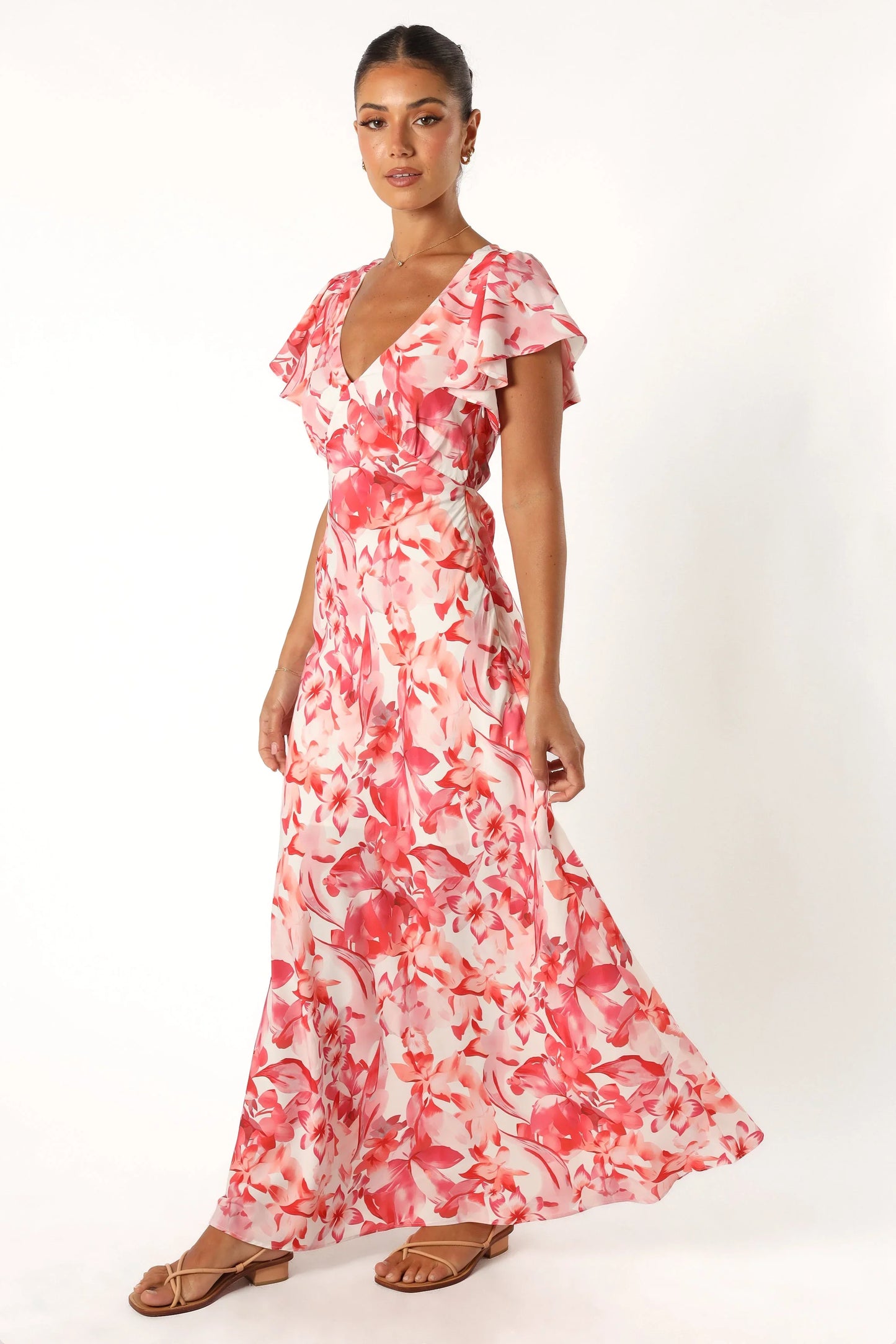 Ramsey Maxi Dress Red Floral