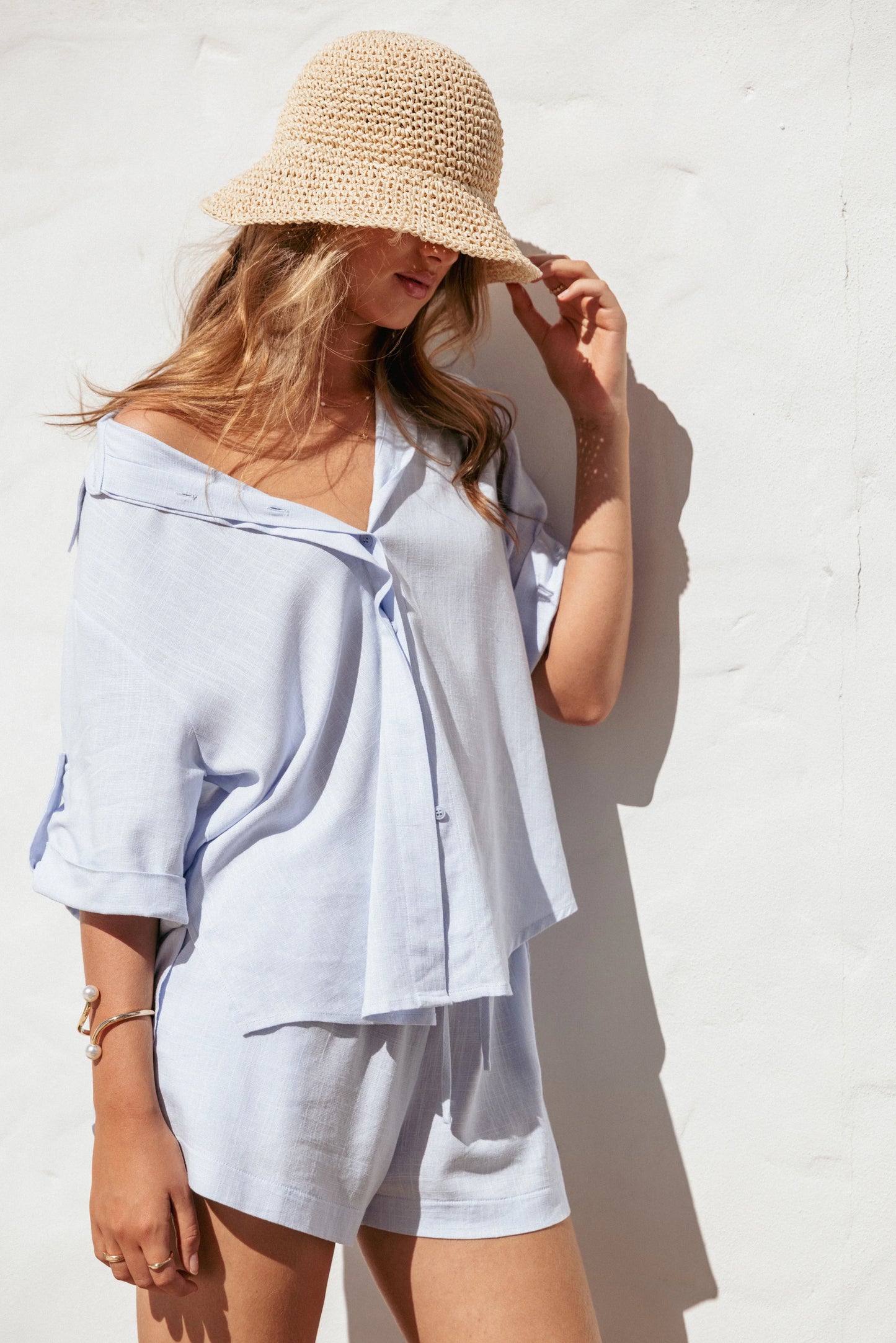 Shelley Short Sleeve Shirt Pale Blue