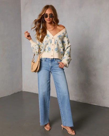 Jhenie Print Knit Cardigan