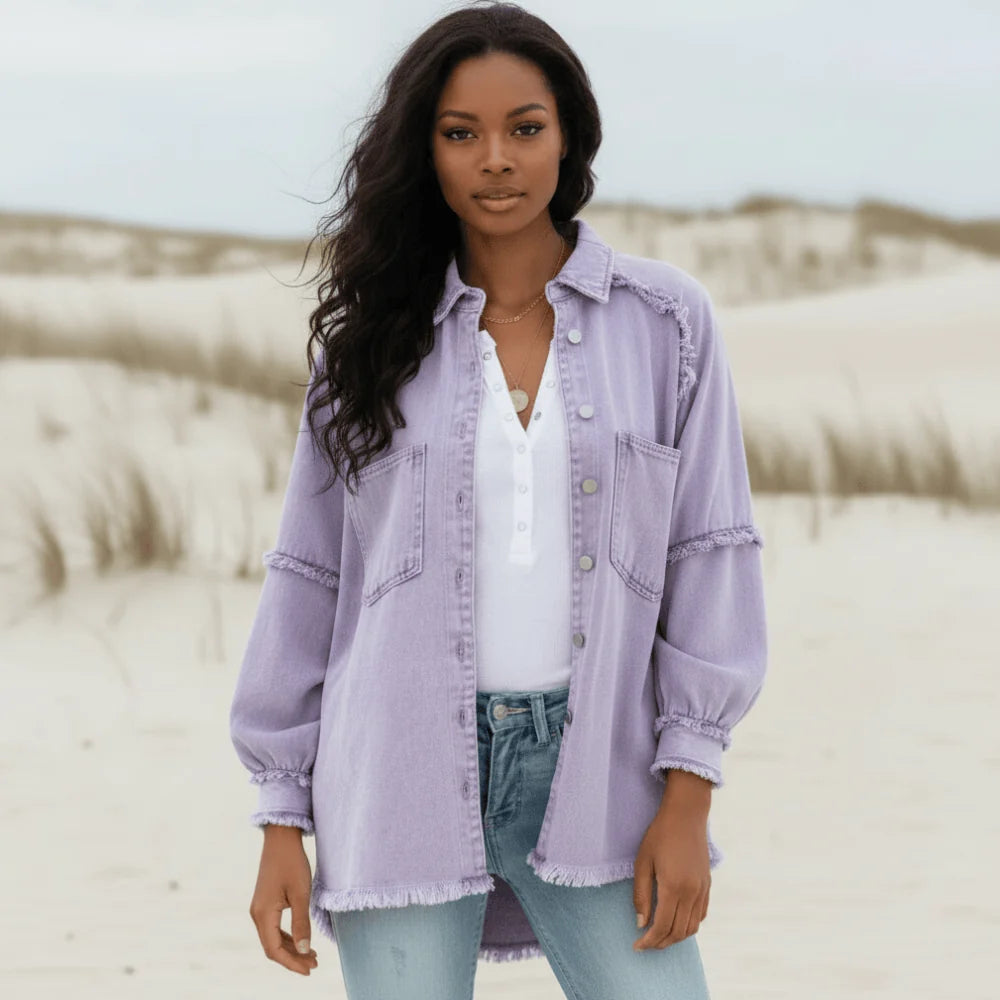 Colorful Boho Denim Jacket