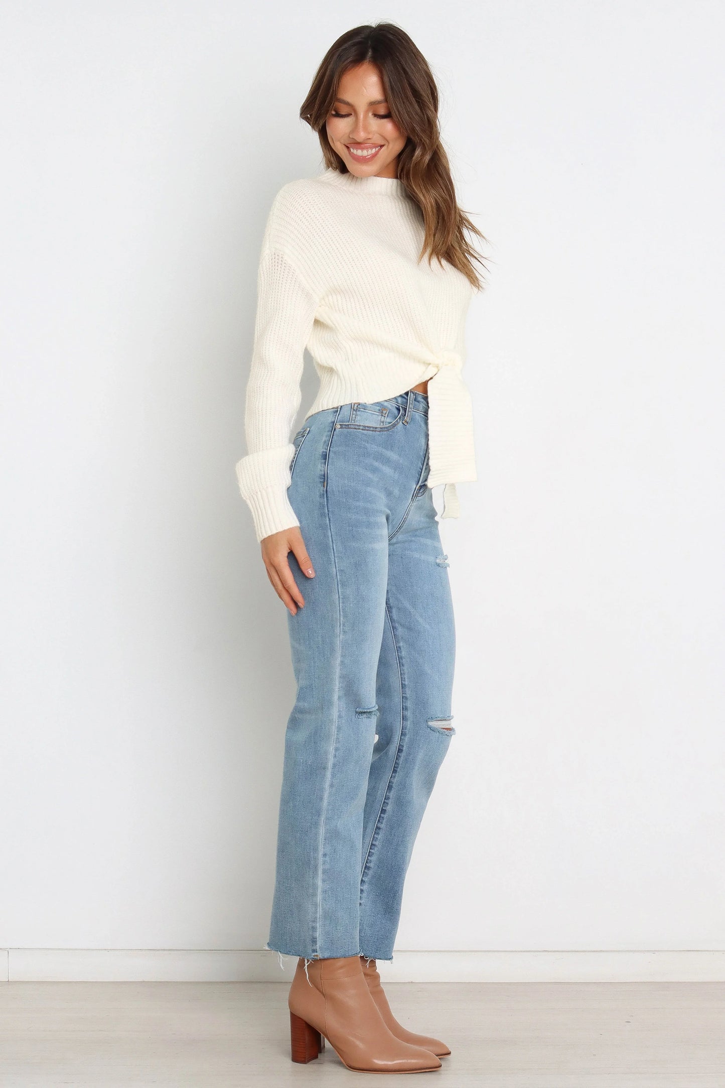 Captivate Knit Sweater Cream