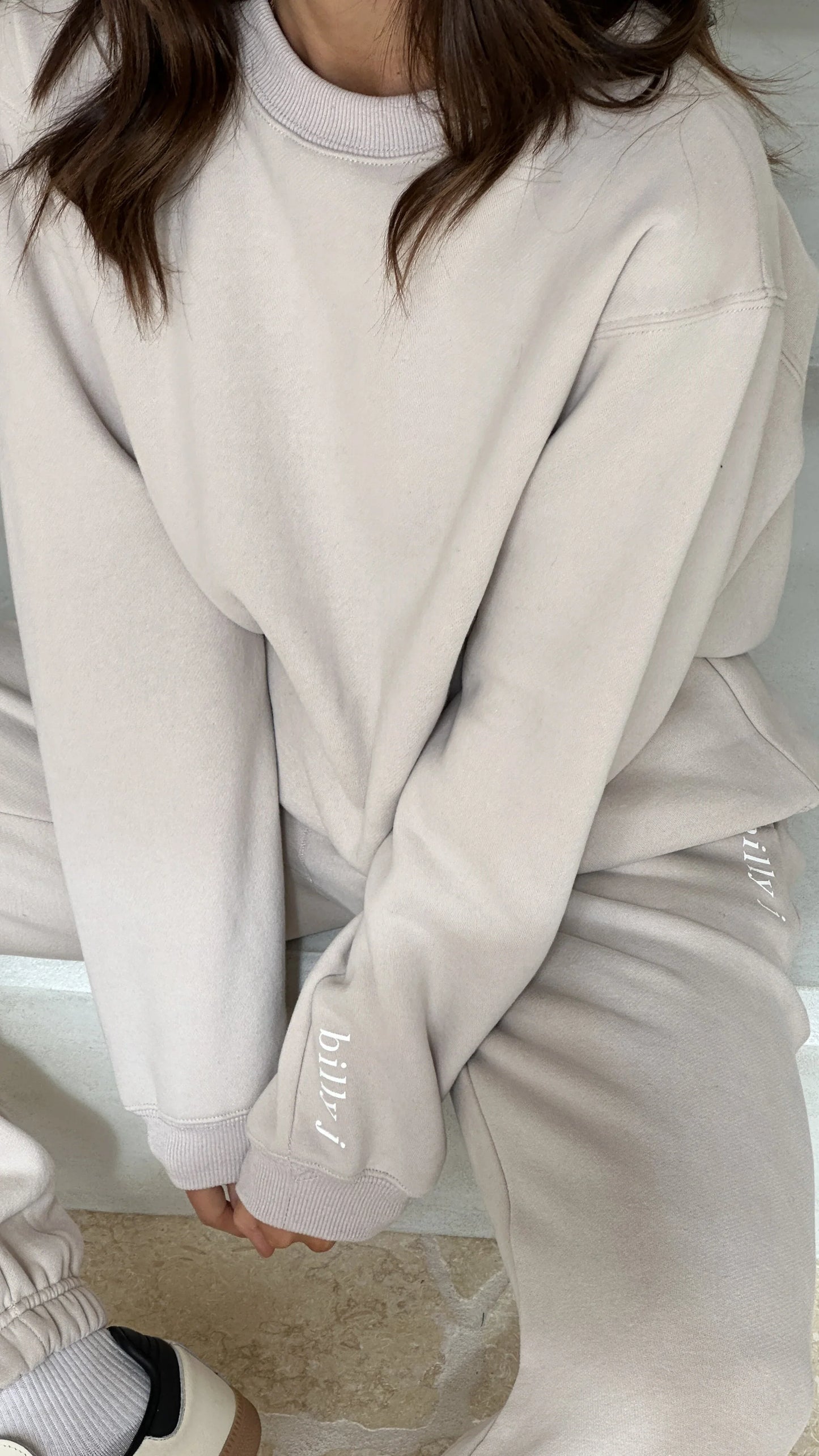Billy J Crewneck Jumper Beige