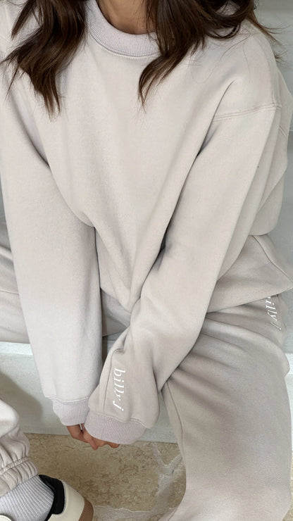Billy J Crewneck Jumper Beige