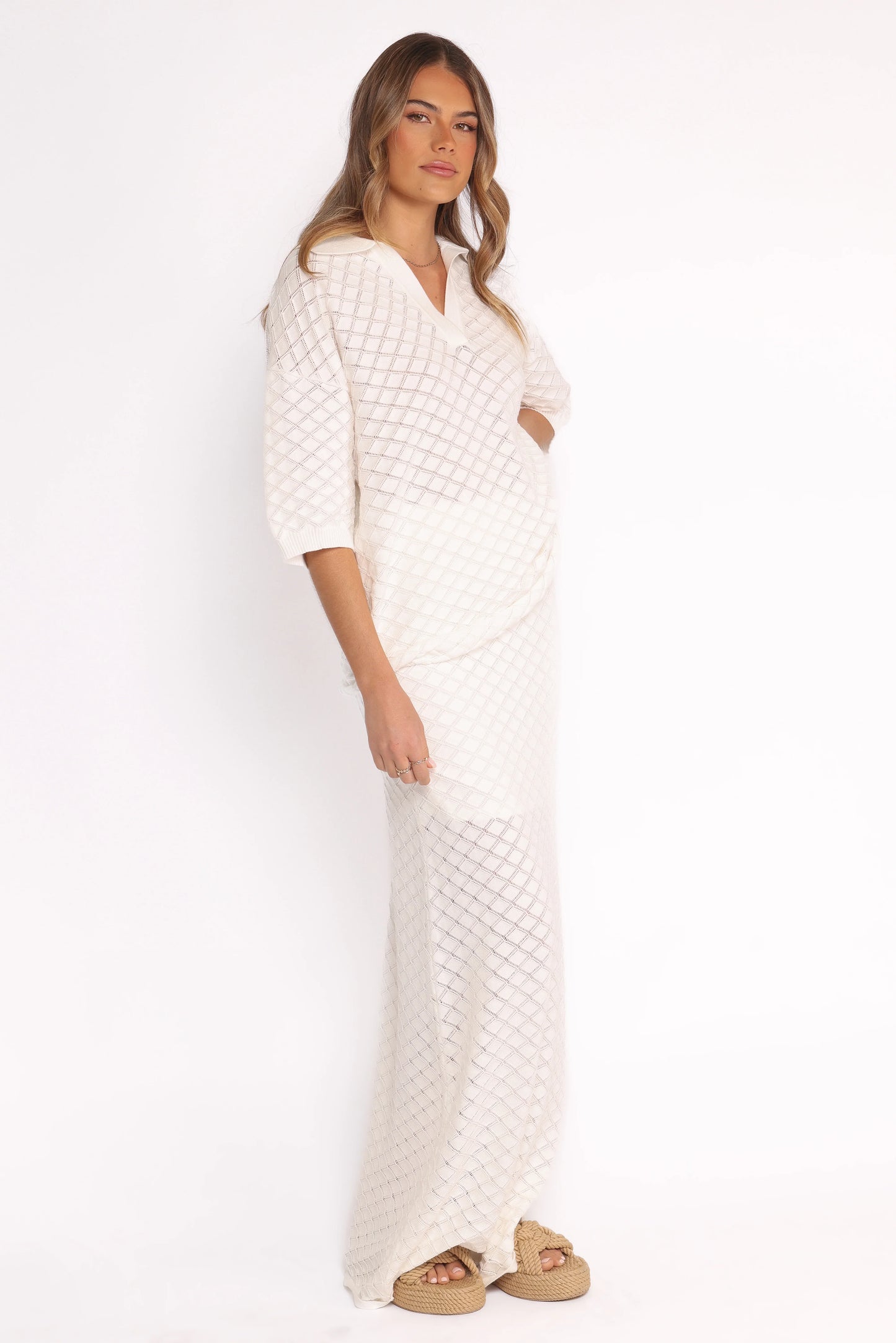 Meera Midi Skirt White