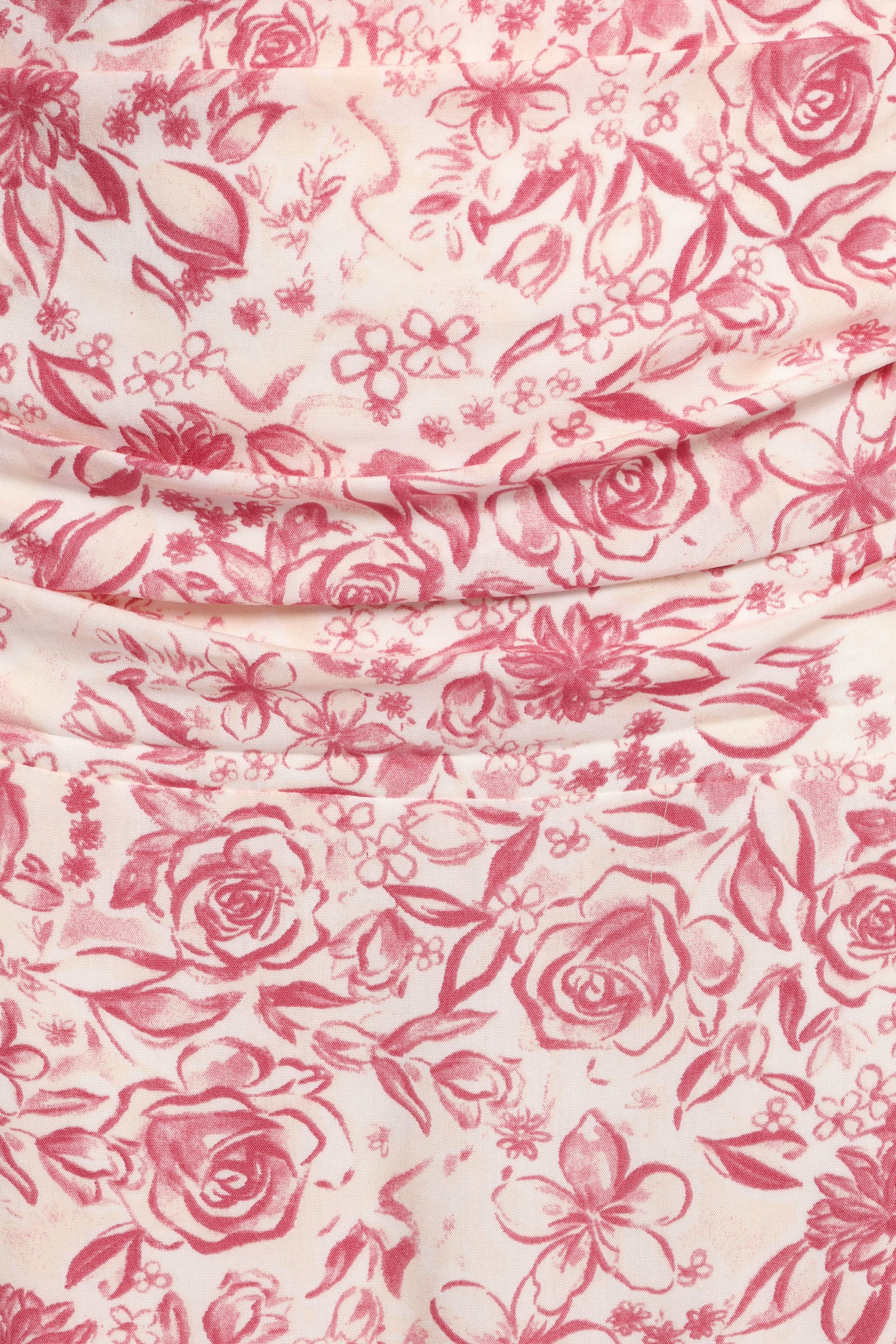 Velda Ruched Maxi Skirt Pink Floral