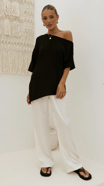 Keisha Off The Shoulder Top Black