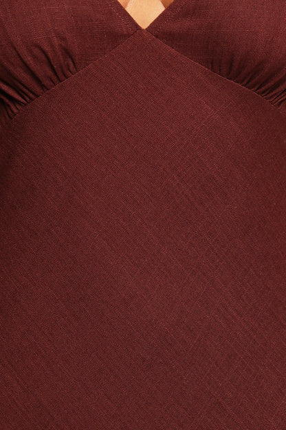 Shyla Midi Dress Brown