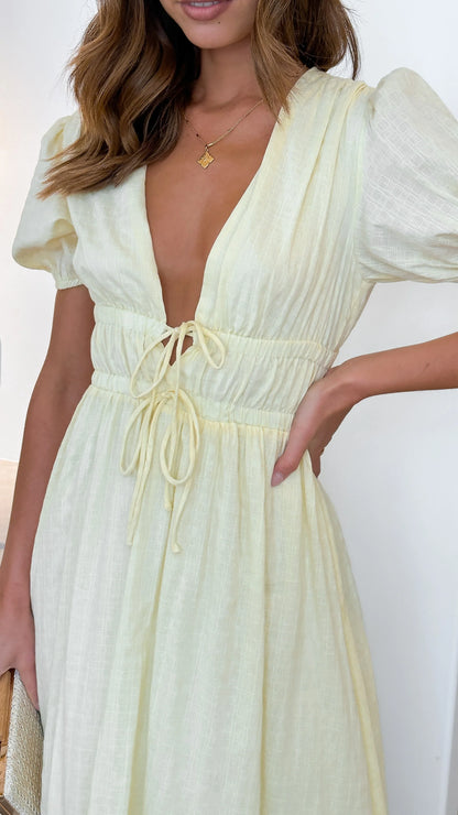 Ena Midi Dress Yellow