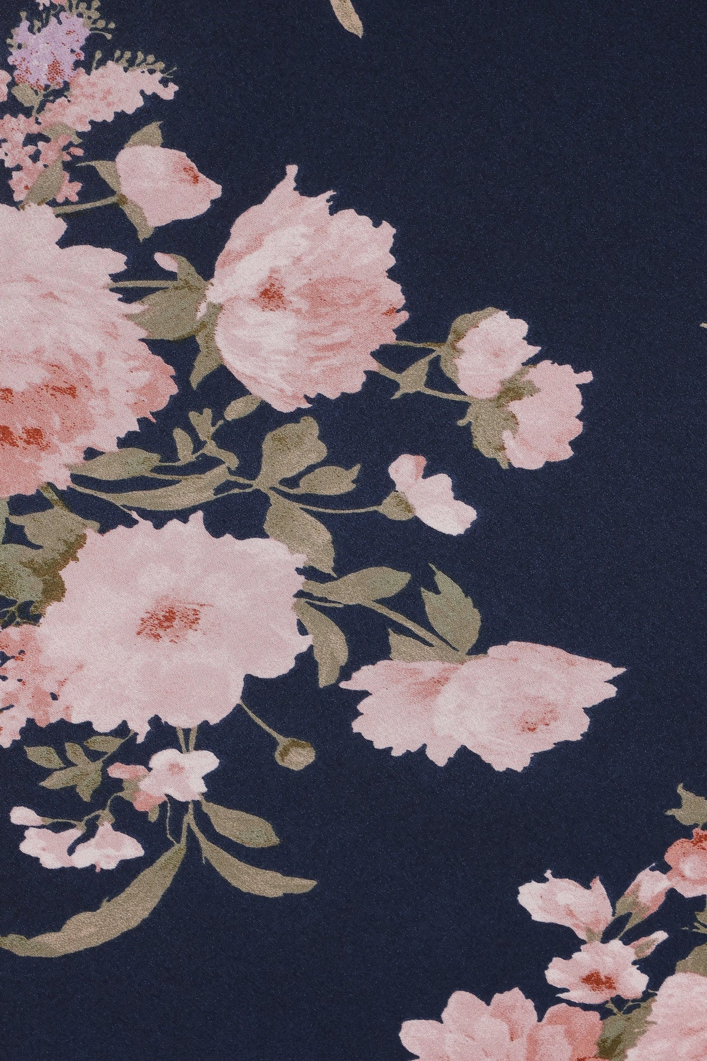 Kenna Satin Midi Skirt Navy Floral
