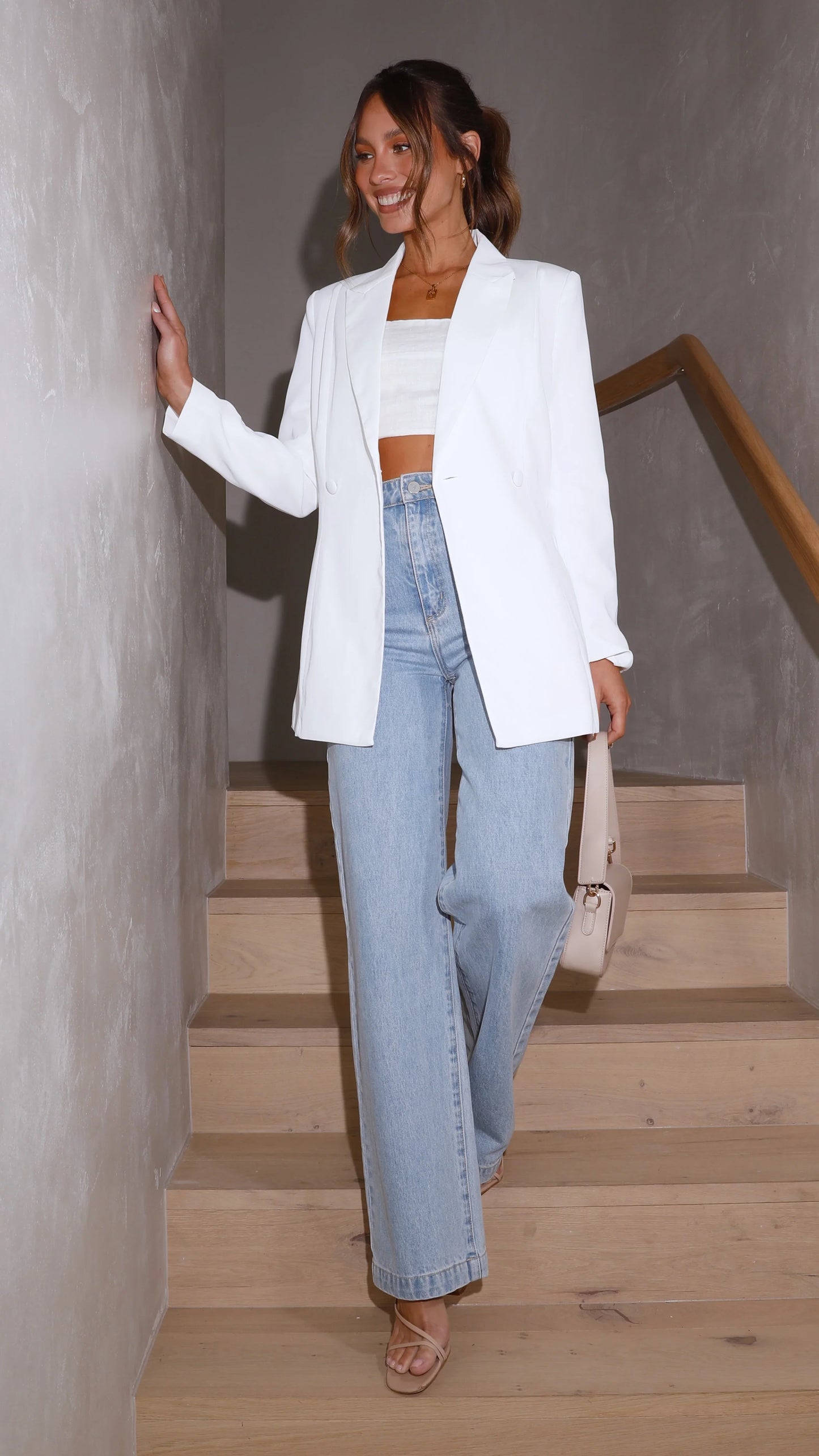 Hada Blazer White