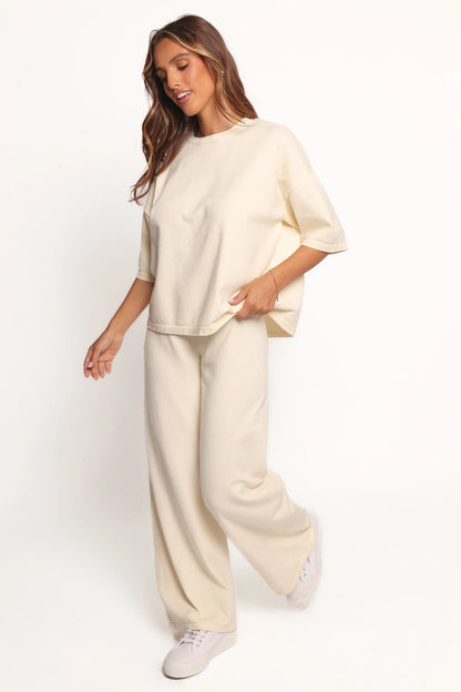 Ash Knitted Pants White