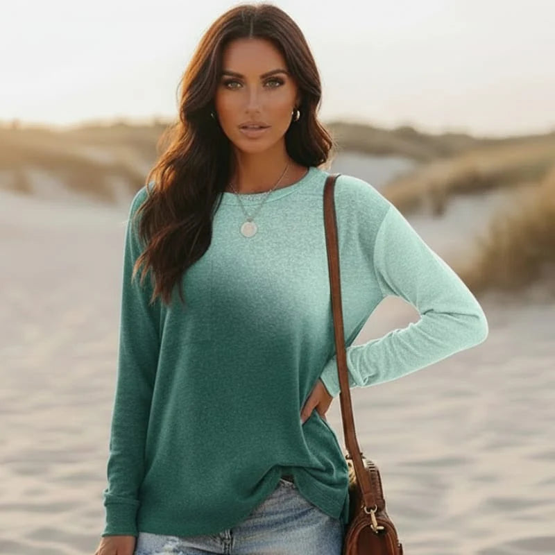Colorful Ombre Long Sleeve Boho Shirt