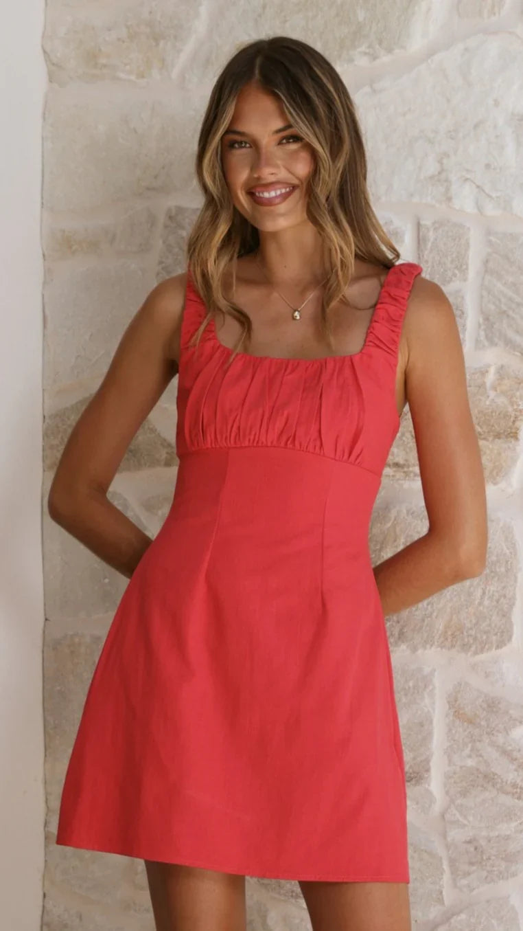 Adley Mini Dress Red