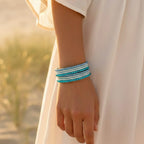 Leather Rhinestone Bracelet