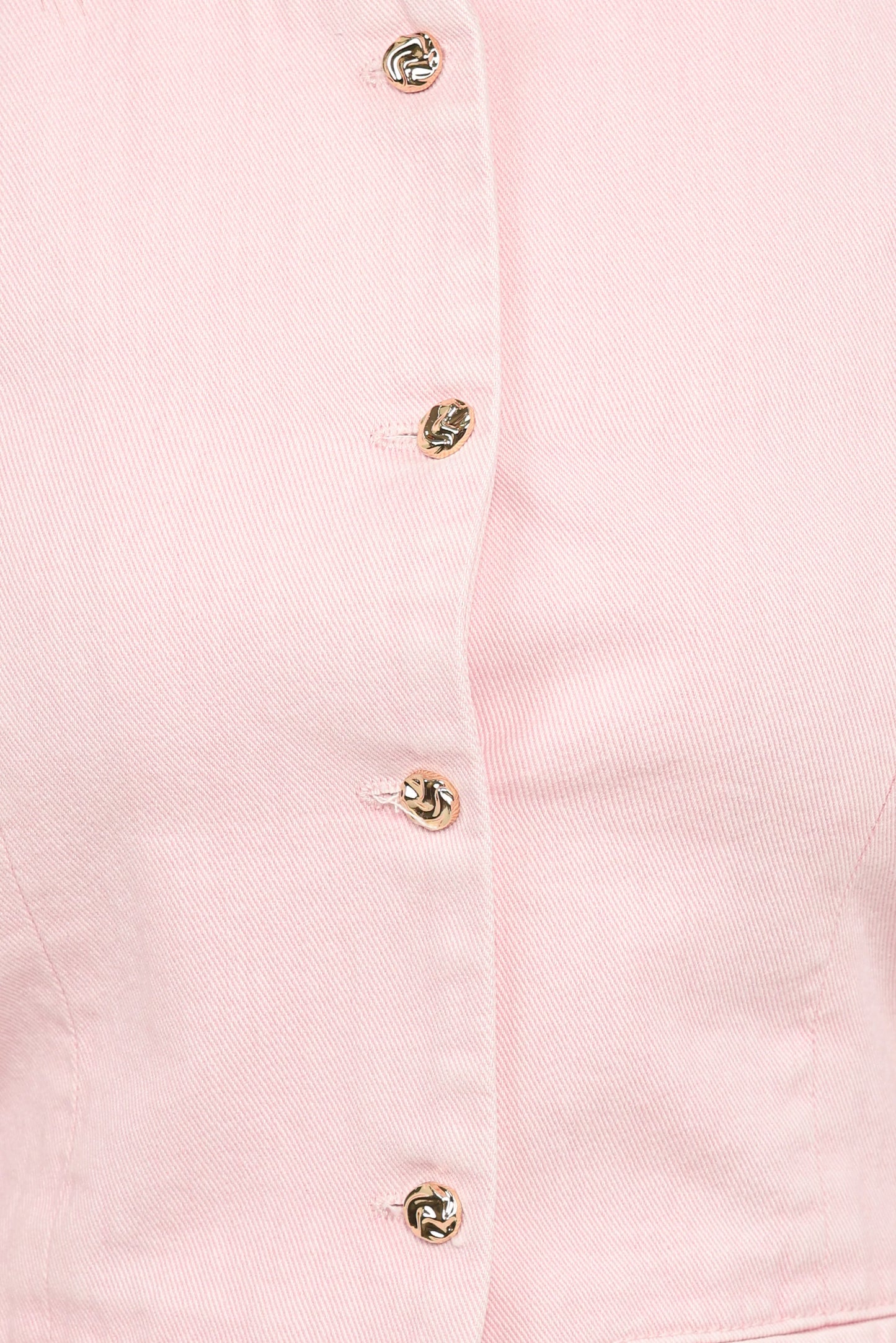 Ailis Denim Vest Top Dusty Pink