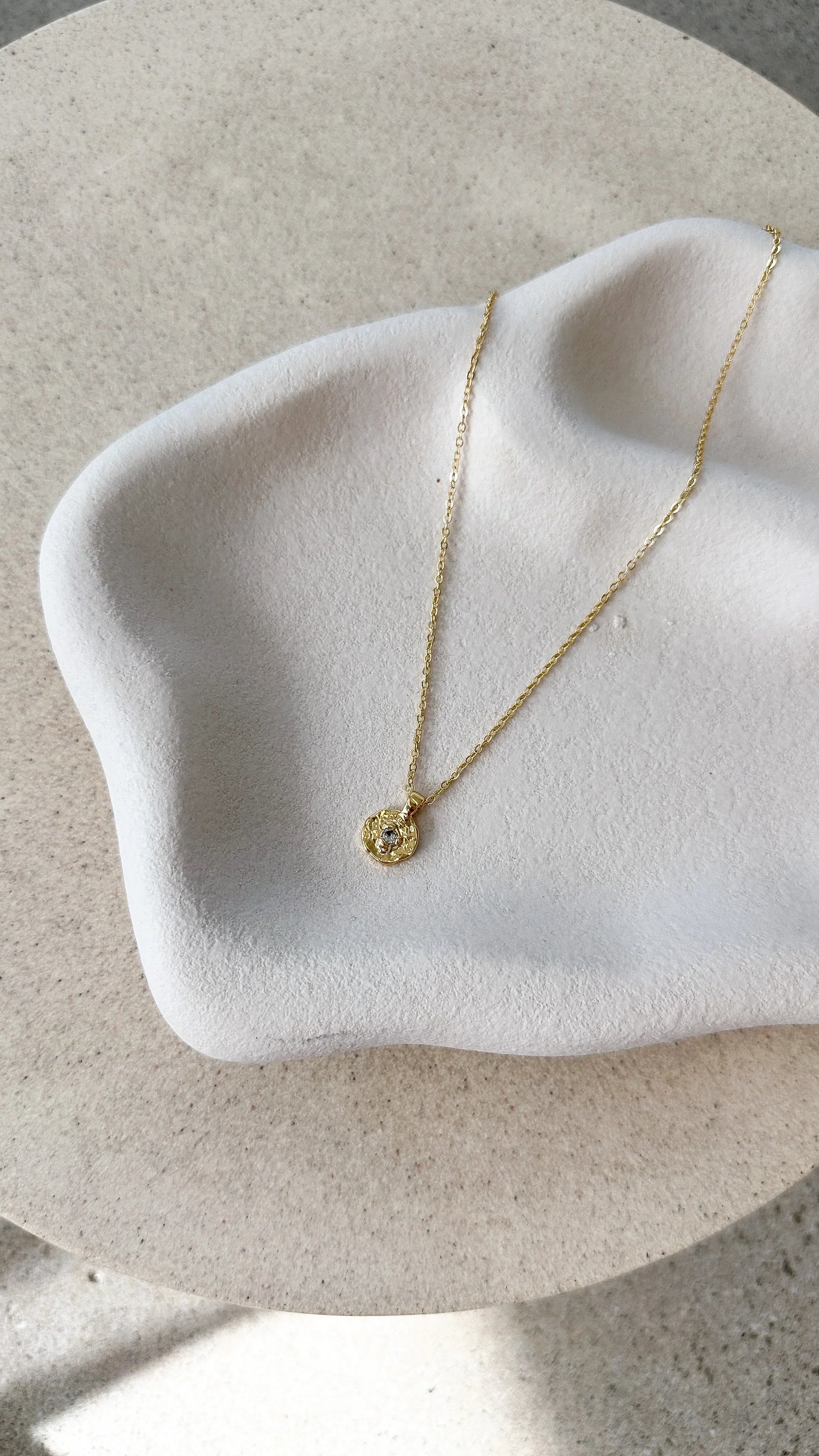 March Birthstone Necklace Aquamarine